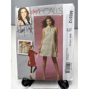 McCalls M5512 Hilary Duff Sewing Pattern Size 4 6 8 10 Halter Tunic Dress Uncut
